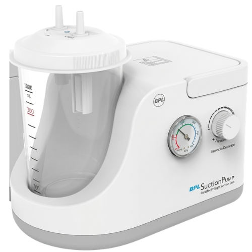 BPL Portable Phlegm Suction Pump Machine with 1L Jar