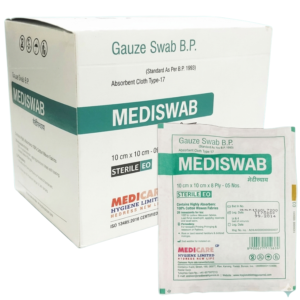 Medica Mediswab Gauze Swab Sterile E/O (5CM X 5CM X 12PLY)