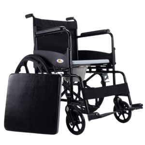 COMMODE WHEEL CHAIR POWDER COATED